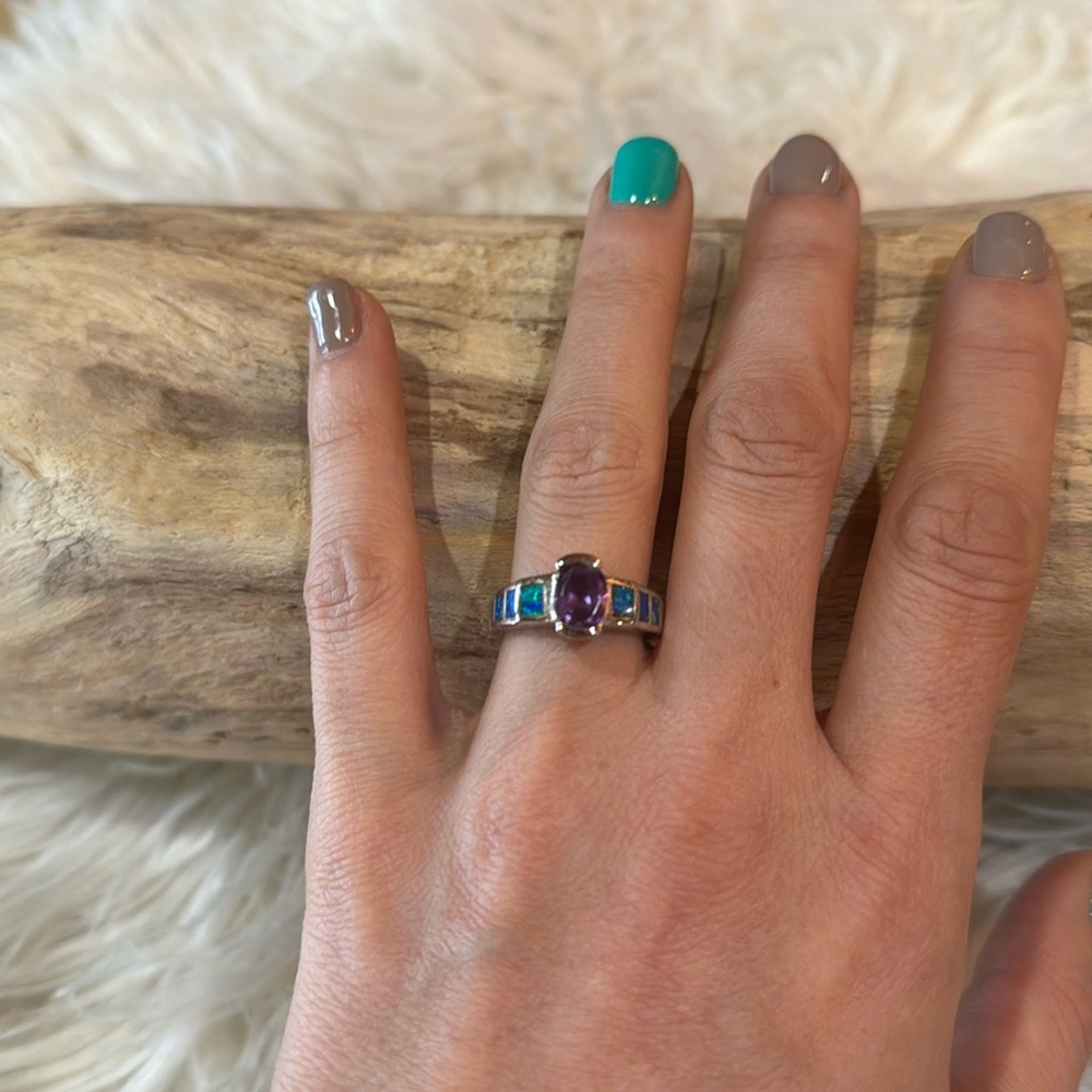 Silver 925 amethyst ring